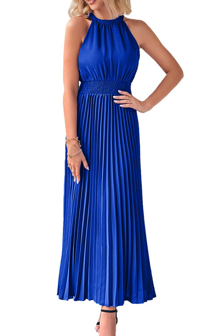 PRETTYGARDEN Women's Long Sun Dresses Sleeveless Halter Neck Flowy Pleated Maxi Cocktail Party Dresss (Royal Blue,X-Large) PRETTYGARDEN Women's Long Sun Dresses Sleeveless Halter Neck Flowy Pleated Maxi Cocktail Party Dresss (Royal Blue,X-Large)