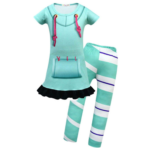 LILLIWEEN Ralph Vanellope Costume Boys Girls Ralph Jumpsuit Vanellope Von Schweetz Halloween Cosplay Costume