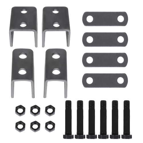 AUTOSwpozo Trailer Single Axle Spring Hanger Kit for Double Eye Spring, Trailer Leaf Spring Single Axle Suspension