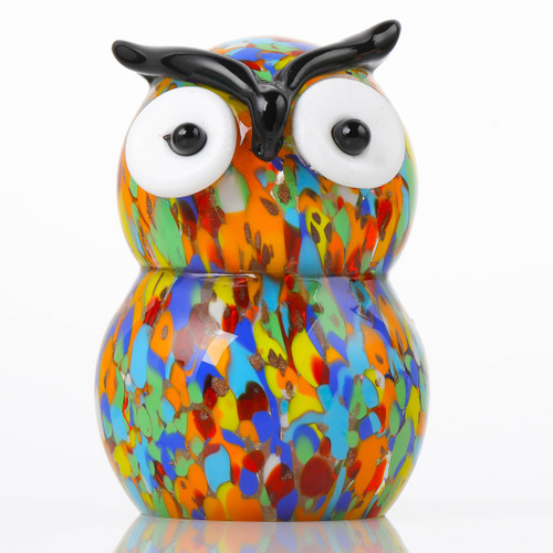 Qianwei Crystals Owl Decor Gifts for Women - Glass Owl Figurines Stuff Gifts for Owl Lovers Owl Decor Statue Paperweight Birthday for Best Friend Keepsake&Paperweight