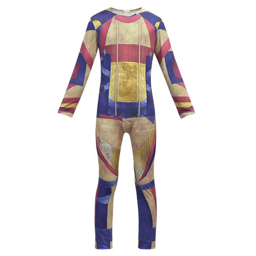 VARWANEO Jay Carlos Descendants 3 Costumes for Boys Jumpsuit Halloween Christmas Party Cosplay Outfits with Gloves (color-2, 8-9 Years)