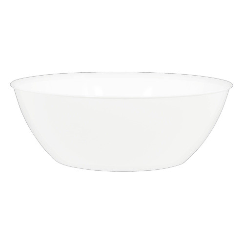 White Plastic Bowls - 10 Qt. (1 Pc.) - Premium Quality Tableware, Ideal for Everyday Kitchen Use, Mixing, Serving & More