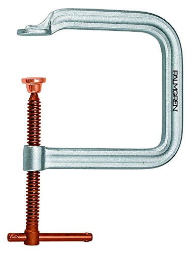 Palmgren 9629234 Regular Duty Extra Deep Throat Copper Spindles C-Clamps, 0-4"