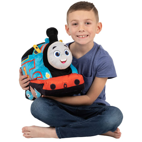 Franco Kids Super Soft Plush Buddy Throw Cuddle Pillow, One Size, Blue-Thomas & Friends
