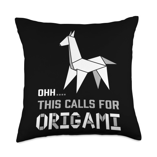 Origami Japanese Paper Folding Art Ohh This Calls for Origami Throw Pillow, 18x18, Multicolor
