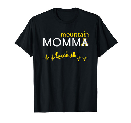 Appalachian State Mountaineers Mountain Momma Heartbeat T-Shirt
