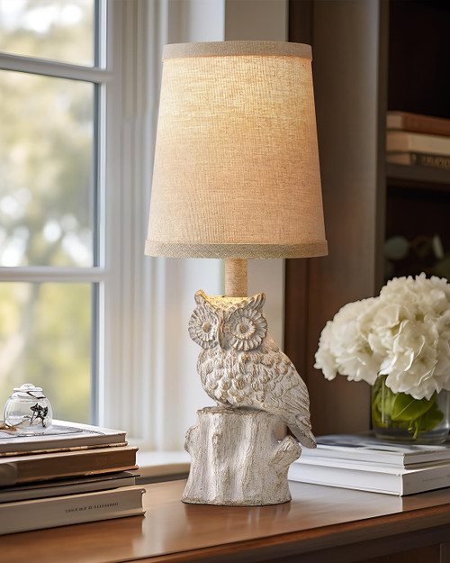 G-SAFAVA 14.25" Table Lamp: Farmhouse Resin Small Single Lamp with White Owl Shape for Living Room Retro Bedside Lamps for Bedroom Rustic Nightstand Lamp(White Wash) G-SAFAVA 14.25" Table Lamp: Farmhouse Resin Small Single Lamp with White Owl Shape for Living Room Retro Bedside Lamps for Bedroom Rustic Nightstand Lamp(White Wash)