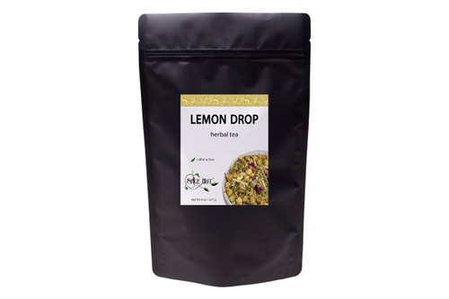 Lemon Drop, Loose Leaf Chamomile & Lemon Peel Herbal Tea, 100% Caffeine-Free, Hot & Iced Tea | 8oz Bulk Tea, 80 - 100 Cups, Immune Tea, Sleepy Tea, No Artificials, Pure Herbal Loose Leaf Tea | The Spice Hut, First Sip of Tea