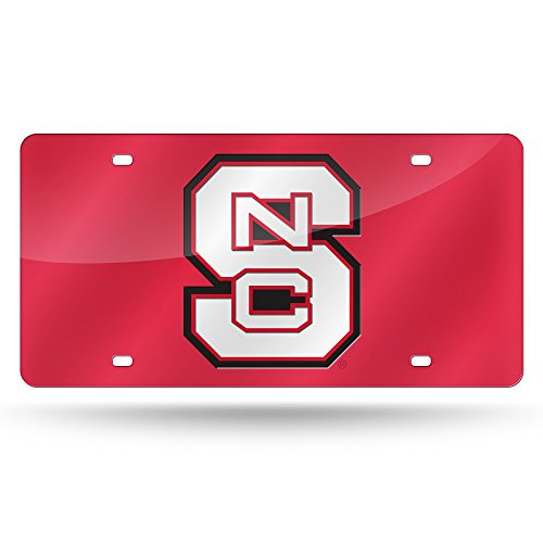NCAA North Carolina State Wolfpack Laser Inlaid Metal License Plate Tag NCAA North Carolina State Wolfpack Laser Inlaid Metal License Plate Tag