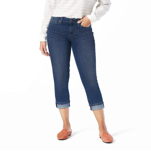 Signature by Levi Strauss & Co. Gold Label Women's Mid-Rise Slim Fit Capris (Also Available Size), Over The Moon, 24 Plus