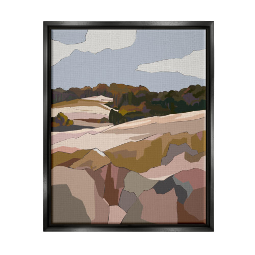 Stupell Industries Rocky Cliffs Neutral Mountain Nature Floating Framed Wall Art, Design by Nikita Jariwala
