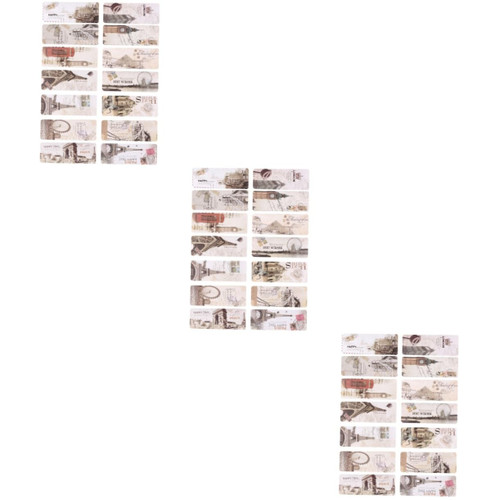 STOBOK 270 Pcs Ferris Wheel Paper Bookmarks Cool Bookmarks Different European Scenes Bookmarks Book Page Marker Bookmarks for Women Creative Bookmark Postcard Travel Commemorate