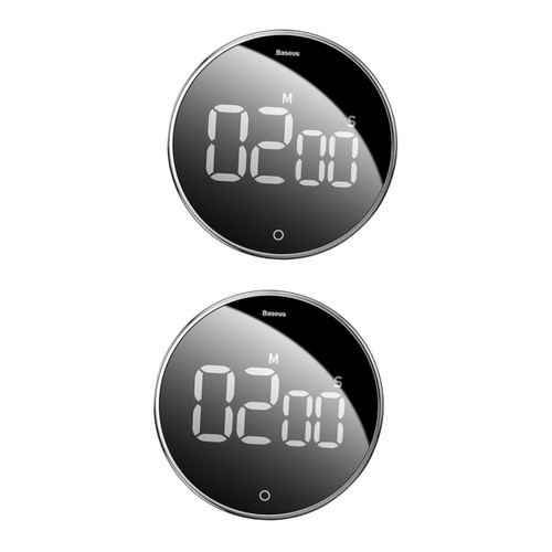 MAGICLULU 2pcs Fitness Countdown Timer Countdown Timer Electronic Timing Alarm Clock to Rotate Boiled Eggs Electronic Timer