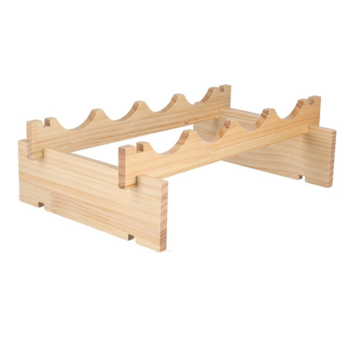 TOPINCN Wine Rack Standing 4 Bottle Wooden Wine Racks Countertop Cabinet Wine Holder Wine Storage Shelf for Kitchen, Bar, Pantry, Wine Cellar, Basement, Countertop