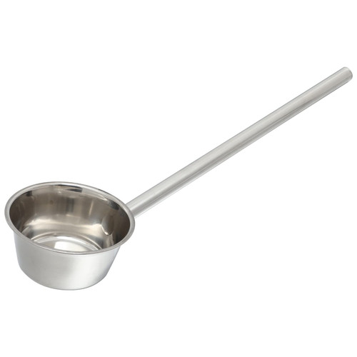 HANABASS Long Handle Water Ladle: Stainless Steel Soup Ladle Spoon Metal Water Dipper Shampoo Ladle Scoop Cup for Kitchen Bathroom Garden 58X14CM