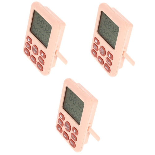 HEMOTON 3pcs Kitchen Timer Tools Kitchen Chef Timer Kitchen Tool Creative Timer Baking Time Reminder Study Timer Learning Manager Baking Timer Desktop Plastic Countdown Timer