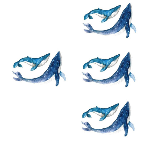 VICASKY 8 Sets Whale Wall Sticker Kids Wall Art Whale Peel and Stick Sticker Stickers for Kids Room Decor Nursery Wall Art Decor Sea Animals Adhesive Baby PVC Children's Room