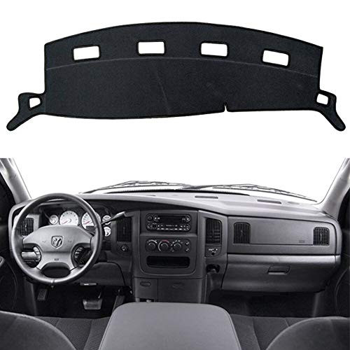 HanLanKa Black Carpet Dash Mat Compatible with 2002-2005 Dodge Ram 1500, 2003-2005 2500-3500,Custom Fit Dash Cover,Easy Installation Dashboard Cover