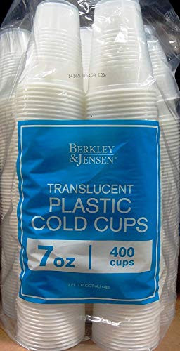 Berkley & Jensen 400 CT 7 OZ Translucent Plastic Cold Cups