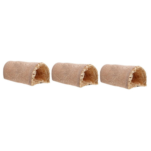 INOOMP 3pcs Hamster Tunnel Toy Guinea Pig Toys Bunny Hamster House Rabbit Chew Toys Bunny Toys Pet Sleeping Nest Hamster Warm House Hamster Warm Bed Arched Sackcloth Nest Pad