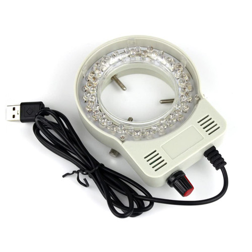 JUIYU Microscope Accessories Kit Adjustable Microscope LED Ring Light Illuminator Lamp for Stereo Electronic Video Microscope Microscope Slides (Color : White)