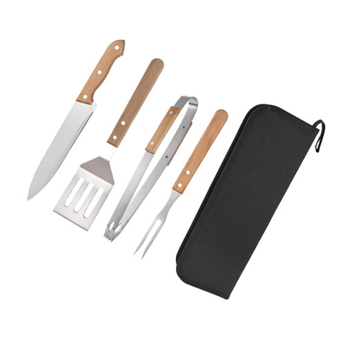 Happyyami 1 Set Barbecue and Fork Tools Portable Utensils Camping BBQ Grill BBQ Grill Portable Barbecue Accessories Kit Grilling Tools Grill Cookware Barbecue Tool Fork Tong BBQ Tools