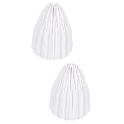 OSALADI 2pcs Foldable Lampshade Outdoor Shades Paper Origami Lampshade Pleated Light Shade Origami Paper Lampshade Pendant Lamp Shade Chandelier Lamp Shades E27 Paper Chandelier Clip-on