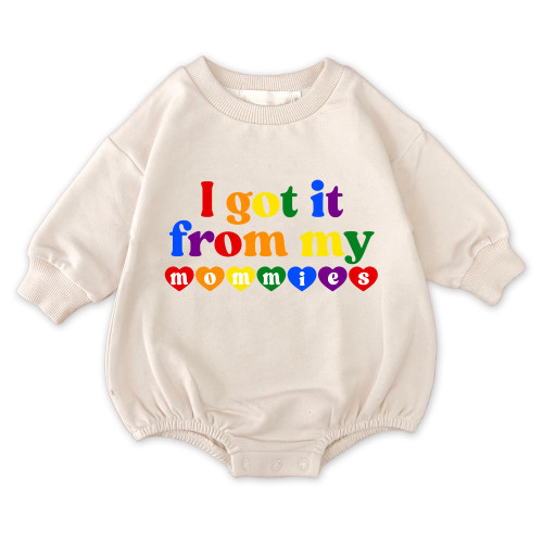 DIKILA STORE Gay Dads Romper, Gay Dad Gift, Gay Parents, I Got It From My Daddies, Gay Father's Day Gift, Pride Romper, Rainbow Family Shirt, LGBT Kids