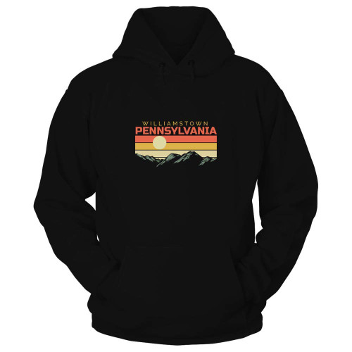 Pennsylvania Vintage Williamstown Mountain Sunset Retro Home State Hiking Souvenir Gift Black