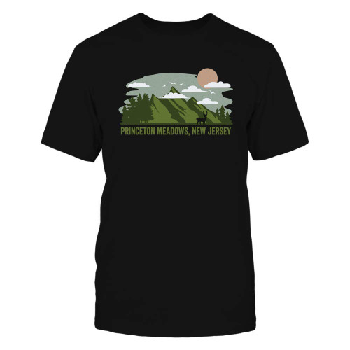 New Jersey Mountain Design Princeton Meadows Vacation Vintage Camping Black