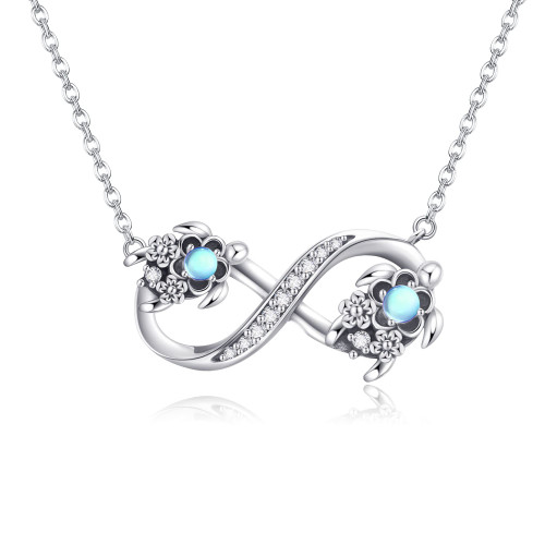 AURIANNE Turtle Necklace Sterling Silver Sea Turtle Necklace Turtle Jewelry Gifts for Women Girls