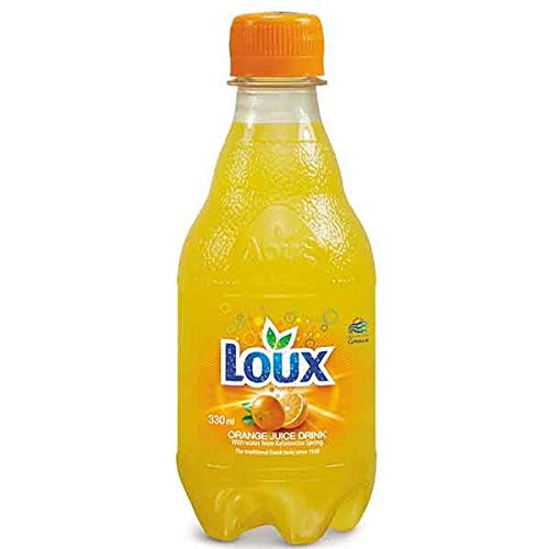 Loux | Greek Soft Drink | Orange | Pack of 12 | 330ml