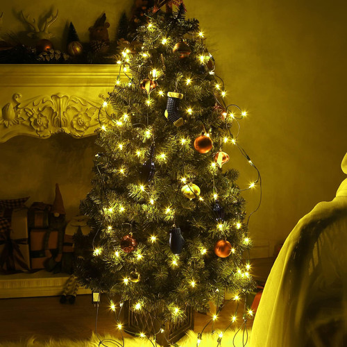 Christmas 200 Net Lights - Warm White Incandescent Bush Lights - Outdoor/Indoor Decorations for Garden Tree Bushes, Christmas Events, and Christmas Tree