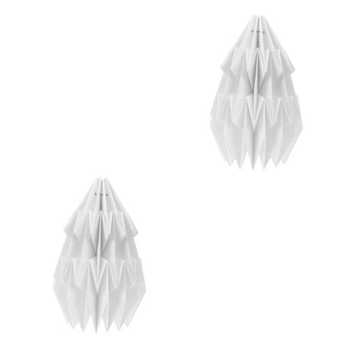 Veemoon 2pcs Lampshade Origami Ceiling Shade Hanging Lamp Cover Chandelier Lamp Shades Origami Lamp Pattern Pendant Lamp Shade Origami Lamp Diy Candle Shade White Paper Puzzle E27 Fold