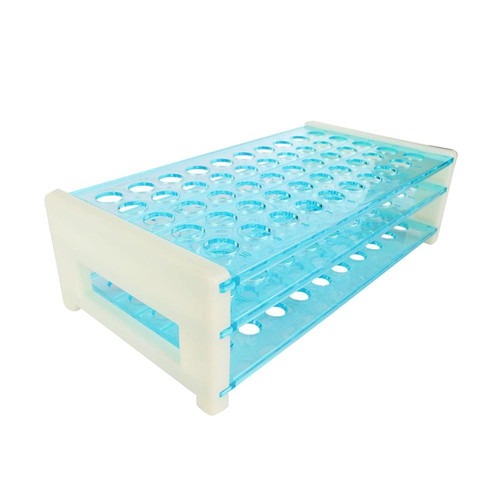 BUHUOJIANGWU Test Tube Stand Plastic 50 Holes 13mm Centrifugal Test Tube Holder, Test Tubing Rack Holder, Laboratory School Supply Lab Equipment Test Tube Rack