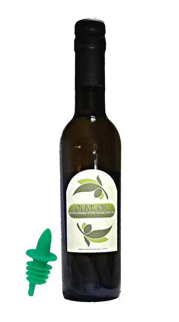 Blood Orange Infused Extra Virgin Organic Olive Oil (375 ml bottle) Gourmet EVOO Flavored with Premium Blood Orange Juice - includes a Free Flow Pourer Blood Orange Infused Extra Virgin Organic Olive Oil (375 ml bottle) Gourmet EVOO Flavored with Premium Blood Orange Juice - includes a Free Flow Pourer