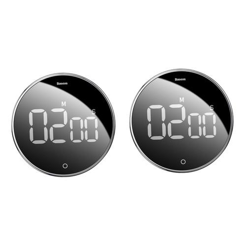 2pcs Decorative Clock Magnetic to Rotate Electronic Boiled Eggs Magnetic Attraction Alarm Clock Countdown Timer Intelligent Kitchen Timer Egg Timer Simple Kid Clock Timing