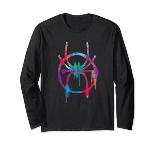 Marvel Spider-Man Into the Spider-Verse Rainbow Icon Long Sleeve T-Shirt