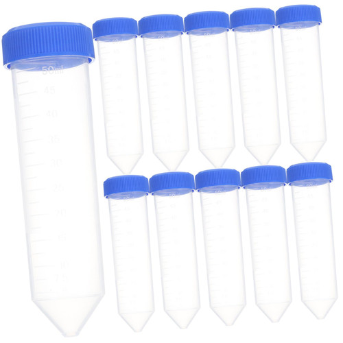 SOLUSTRE 50pcs Tubes Centrifuge Test Tube Laboratory Supplies Experiment Agar Containers with Lids 50ml Tube 14mm Downstem Container with Lid Centrifuge Tube Mini Mortar