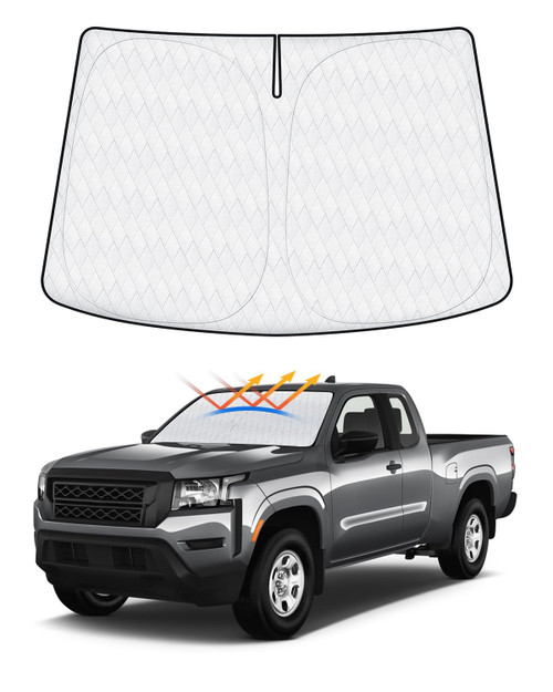 Cartist 5-Layer Windshield Sun Shade Custom Fit for Nissan Frontier 2022 2023 2024 Accessories Foldable Car Front Window Sunshade Sun Visor Protector Cartist 5-Layer Windshield Sun Shade Custom Fit for Nissan Frontier 2022 2023 2024 Accessories Foldable Car Front Window Sunshade Sun Visor Protector