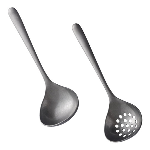 PRETYZOOM 4 Sets Retro Hot Pot Soup Ladle Hotpot Utensil Cooking Skimmer Spoon Milk Strainer Slotted Scoop Food Strainers Gravy Ladle Sauce Oil Colander Long Handle Stainless Steel