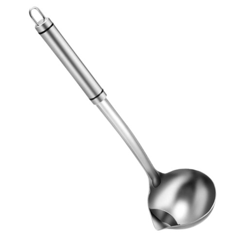 Cabilock 304 Stainless Steel Soup Ladle Oil Separators Spoons Oil Filter Scoops Oil Filter Skimmer Spoon Soup Colander for Kitchen Cooking