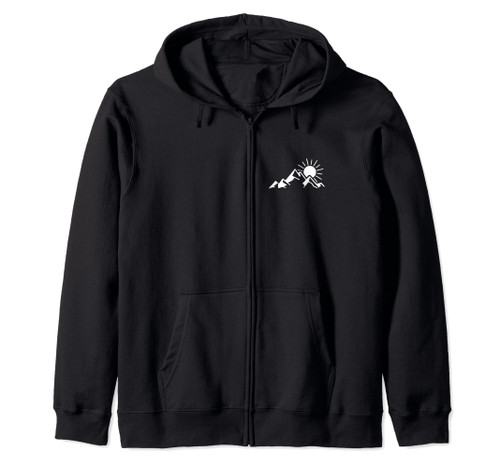Mountains, hiking, camping, climbing, outdoor Zip Hoodie