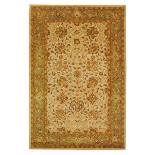 SAFAVIEH Antiquity Collection 2' x 3' Ivory AT21F Handmade Traditional Oriental Premium Wool Accent Rug