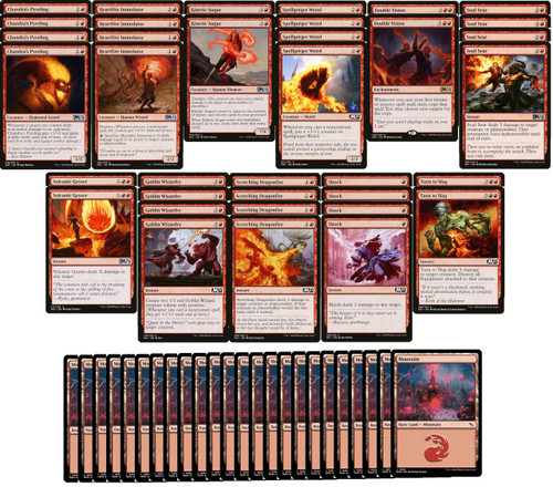 Magic The Gathering Red Burn Introductory Deck - Starter Deck - Mono Red- Modern Legal - Custom Built - MTG - 60 Card!