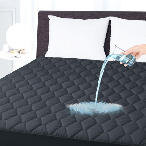 Queen Waterproof Mattress Protector, Breathable Noiseless Mattress Cover, Deep Pocket Fit Up to 21 Inches, Quilted Alternative Filling Mattress Pad Cover (Grey) Queen Waterproof Mattress Protector, Breathable Noiseless Mattress Cover, Deep Pocket Fit Up to 21 Inches, Quilted Alternative Filling Mattress Pad Cover (Grey)