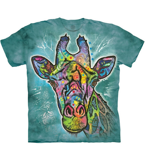 The Mountain Men's Russo Giraffe Adult Tee, Teal, Small The Mountain Men's Russo Giraffe Adult Tee, Teal, Small