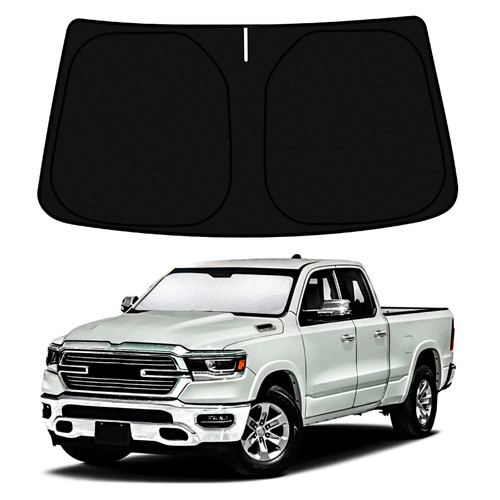 D-Lumina for 2019-2023 Dodge Ram 1500 Windshield Sun Shade, Front Window Sunshade Sun Visor Protector Fit Ram 1500 CrewCab, MegaCab Pickup, 2Dr RegularCab, 4Dr QuadCab, Upgraded 3 Layers 240T Material