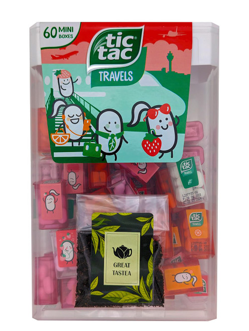 Tic Tacs Travels mini packs - individual packets - Flavoured drops - mint - orange - strawberry sweet - strawberry sour - Spender Box with 60 Mini Boxes - bulk candy - mini Tic Tacs with GREAT TASTEA Tic Tacs Travels mini packs - individual packets - Flavoured drops - mint - orange - strawberry sweet - strawberry sour - Spender Box with 60 Mini Boxes - bulk candy - mini Tic Tacs with GREAT TASTEA