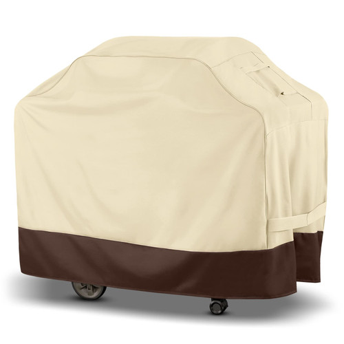 SunPatio Grill Cover 55 Inch, Outdoor Heavy Duty Waterproof Barbecue Gas Grill Cover, UV and Fade Resistant, All Weather Protection for Weber Charbroil Kenmore Grills and More, Beige & Brown SunPatio Grill Cover 55 Inch, Outdoor Heavy Duty Waterproof Barbecue Gas Grill Cover, UV and Fade Resistant, All Weather Protection for Weber Charbroil Kenmore Grills and More, Beige & Brown